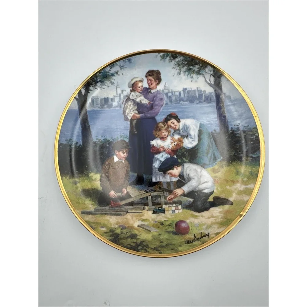 The Franklin Mint Collectors Plate :‎ The Ellis Island Lot Of 6 by Max Ginsburg
